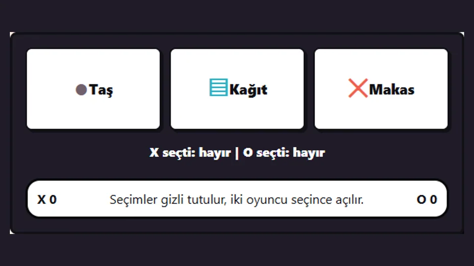 Taş Kağıt Makas VS oynanış görüntüsü